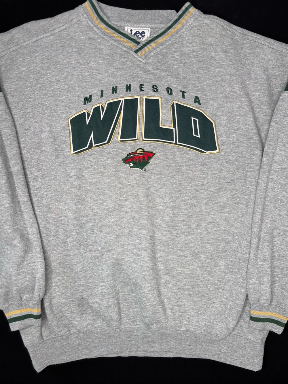 Vintage 90s Lee Sport Minnesota Wild NHL Sweatshirt Size XL